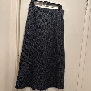 Navy & White Checkered Skirt